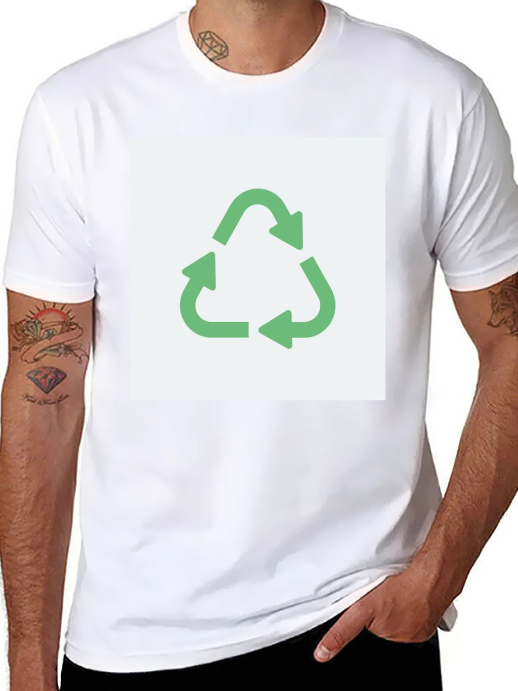 Eco-Friendly Recycle Symbol Graphic T-Shirt product image 7