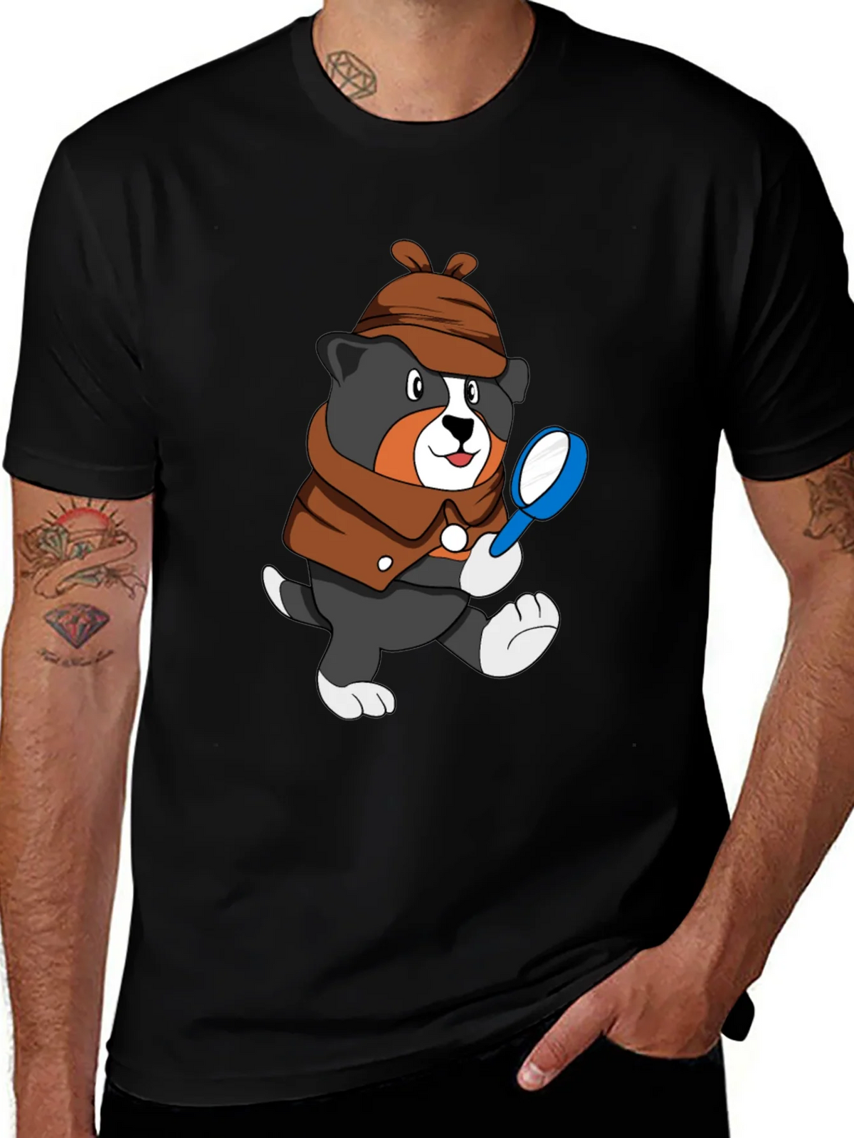 Detective Dog T-Shirt - Cartoon Puppy Sleuth Tee product image 1