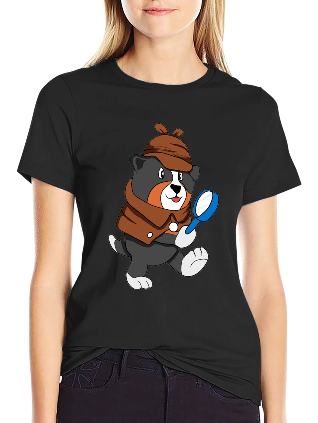 Detective Dog T-Shirt - Cartoon Puppy Sleuth Tee product image 2