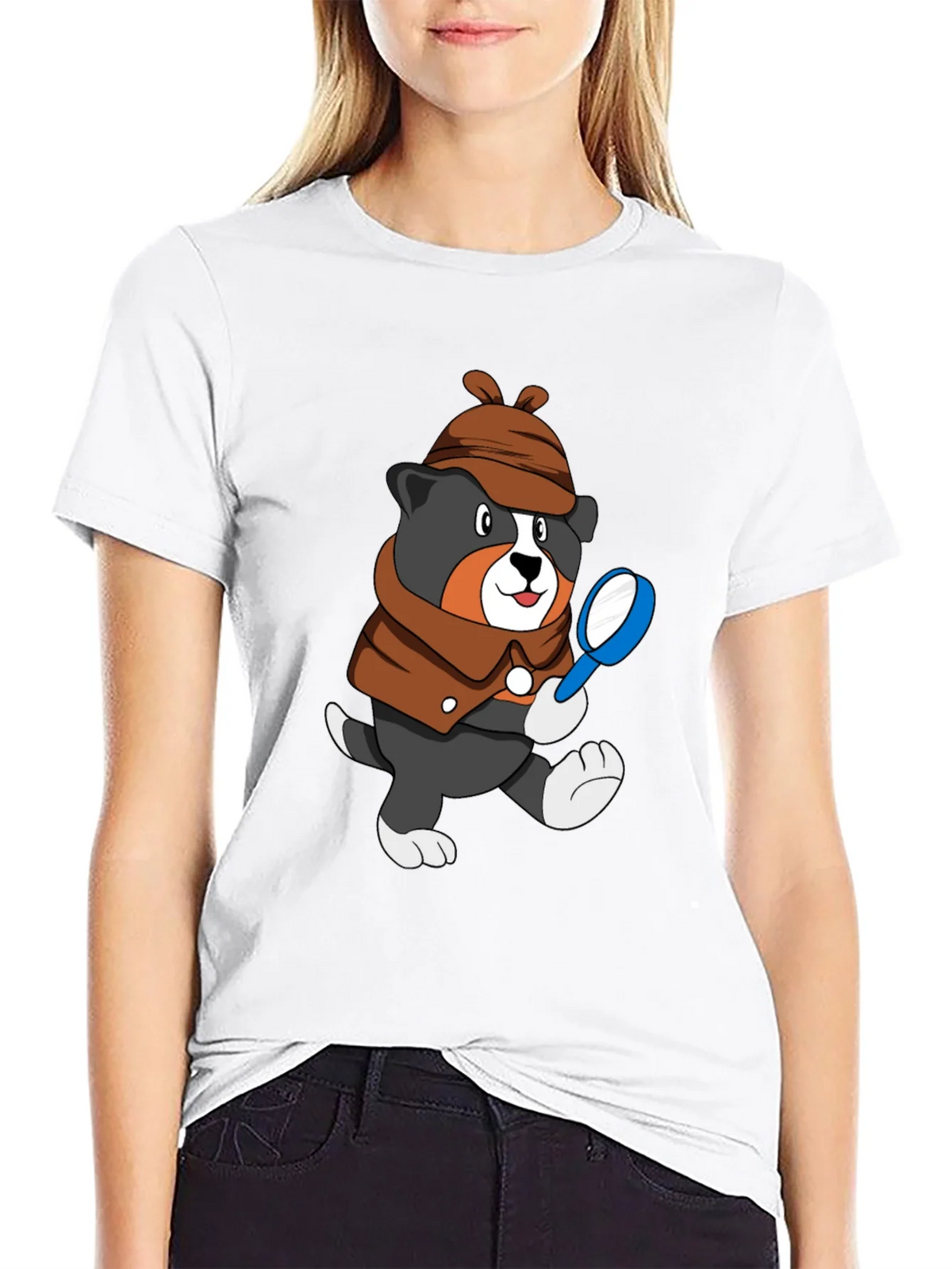 Detective Dog T-Shirt - Cartoon Puppy Sleuth Tee product image 8