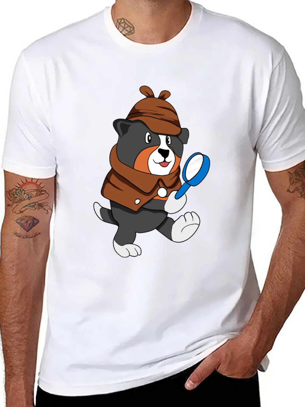 Detective Dog T-Shirt - Cartoon Puppy Sleuth Tee product image 7