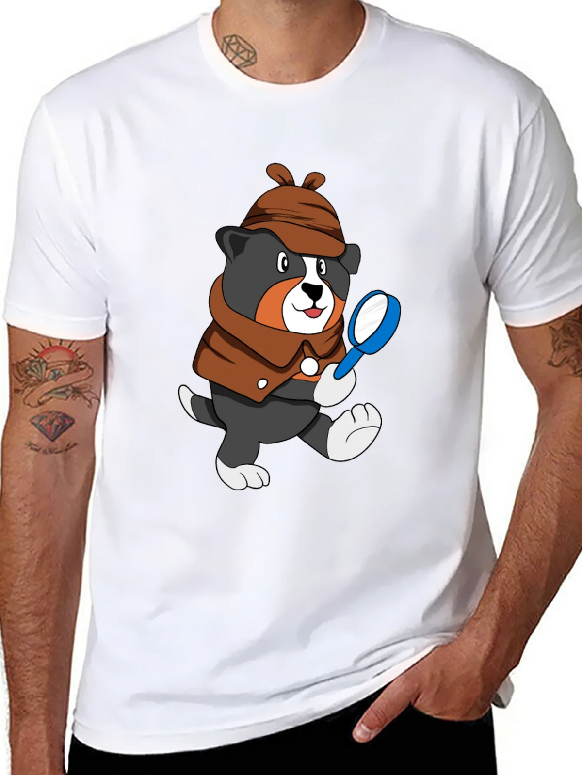 Detective Dog T-Shirt - Cartoon Puppy Sleuth Tee product image 7