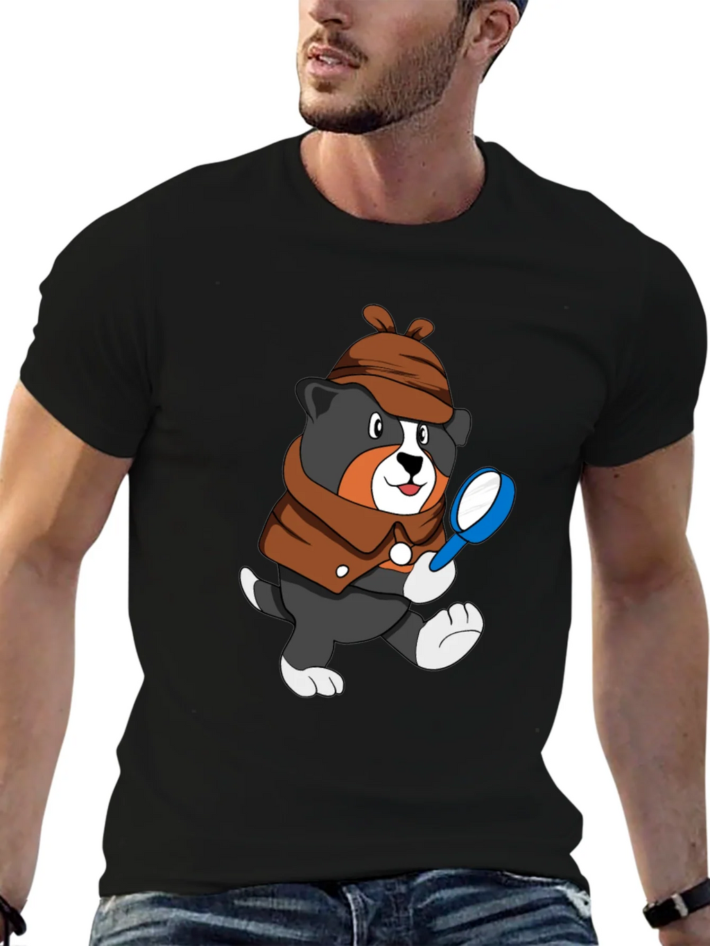 Detective Dog T-Shirt - Cartoon Puppy Sleuth Tee product image 6