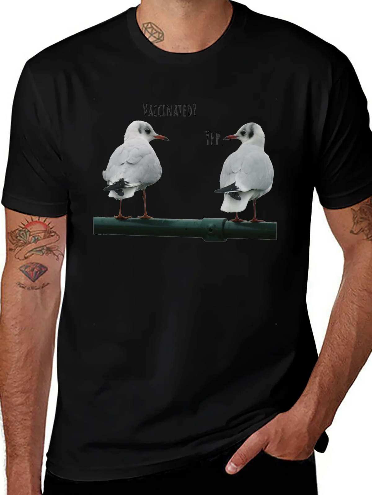 Vaccinated Seagulls Graphic T-Shirt product image 1