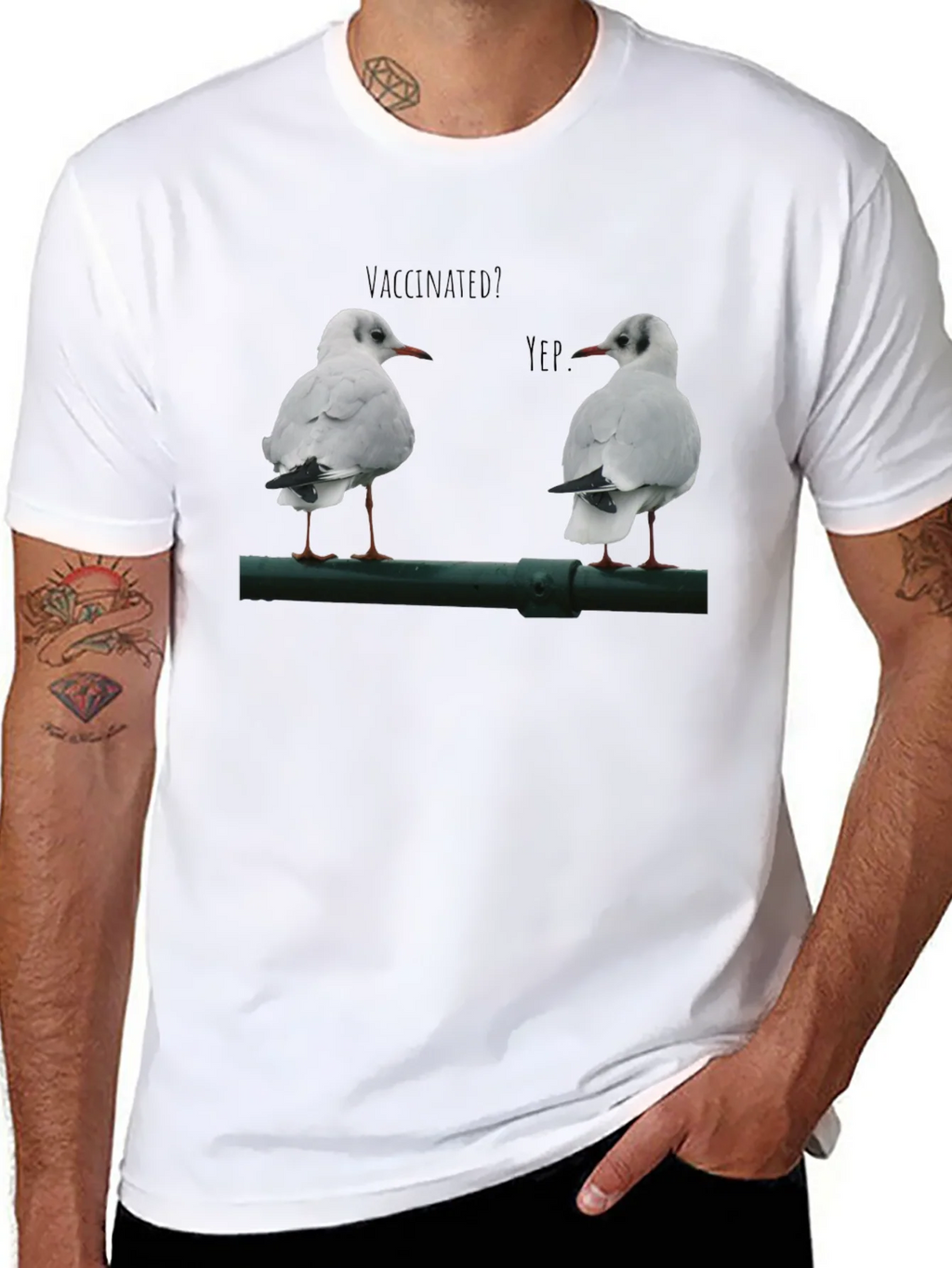 Vaccinated Seagulls Graphic T-Shirt product image 7
