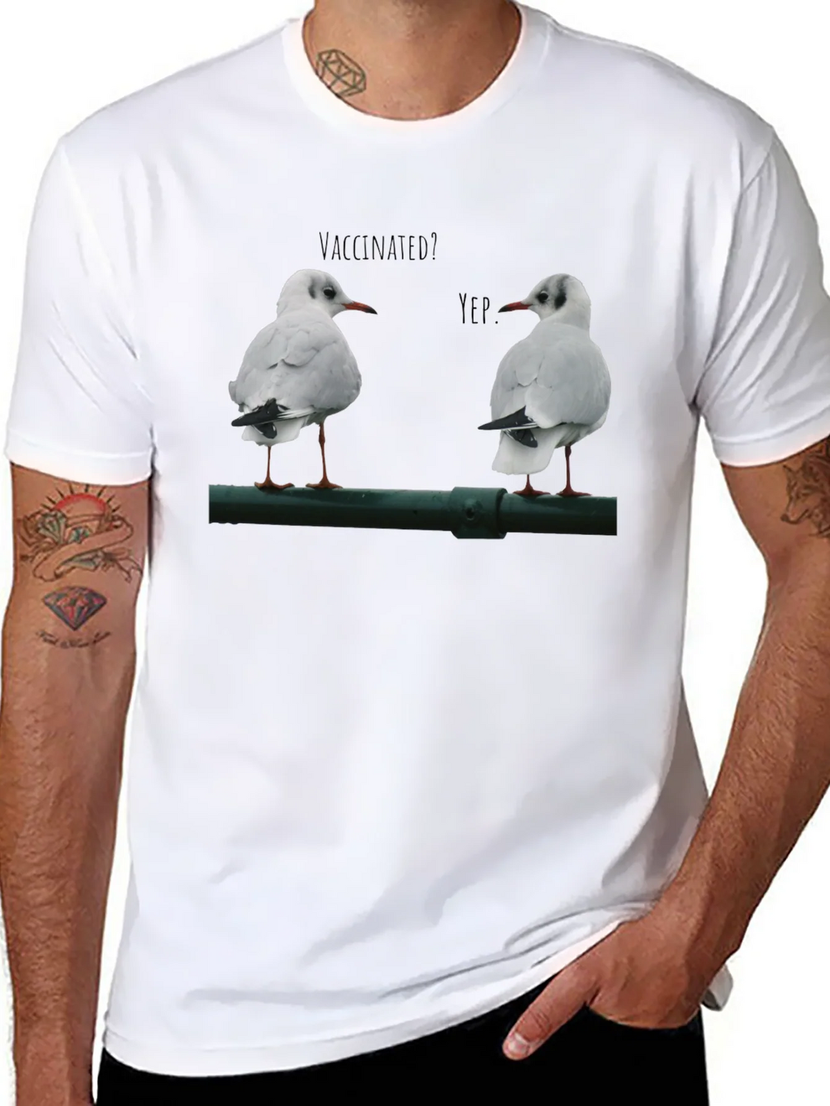 Vaccinated Seagulls Graphic T-Shirt product image 7