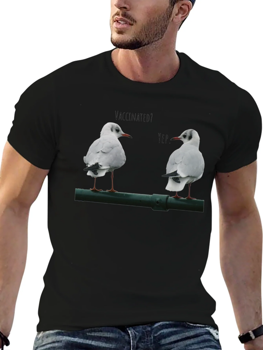 Vaccinated Seagulls Graphic T-Shirt product image 6