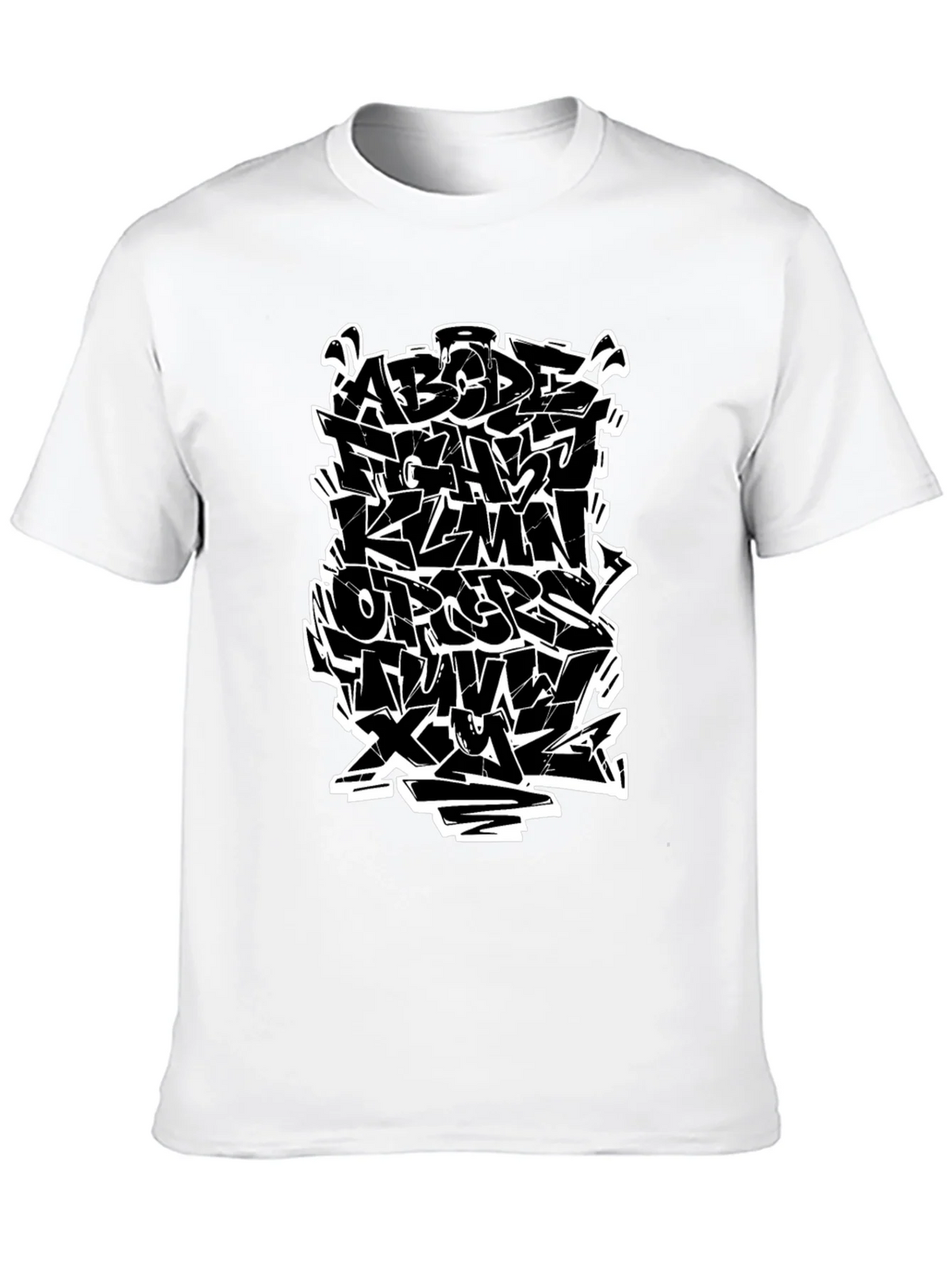 Graffiti Alphabet Black T-Shirt - Urban Style product image 5