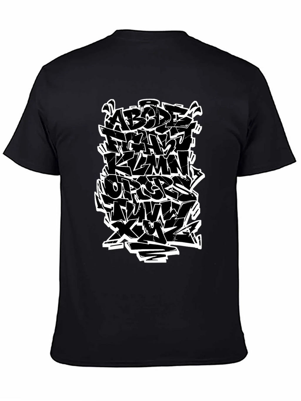 Graffiti Alphabet Black T-Shirt - Urban Style product image 2