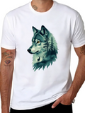 Wolf & Forest Graphic Tee - Nature Lovers Black T-Shirt product image 1