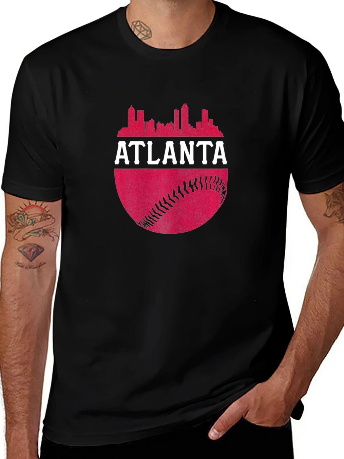 Atlanta Skyline Baseball T-Shirt product image 1