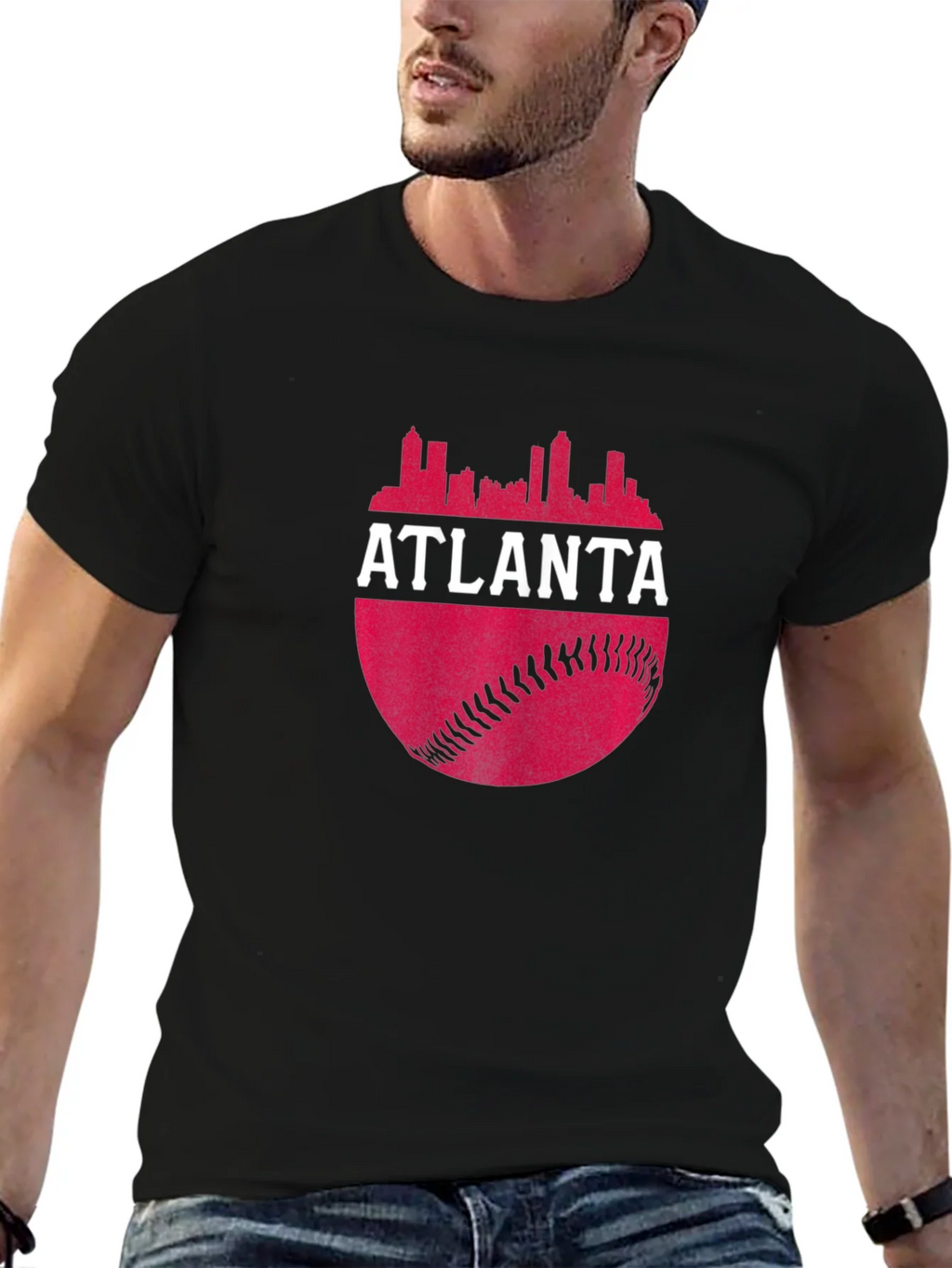 Atlanta Skyline Baseball T-Shirt product image 6