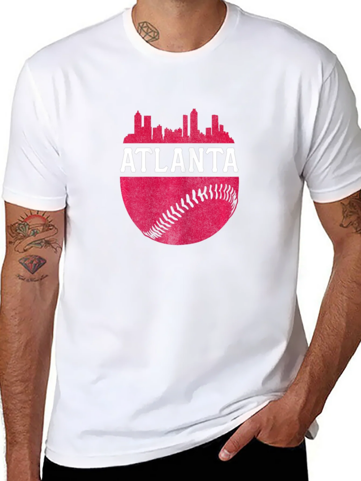 Atlanta Skyline Baseball T-Shirt product image 7