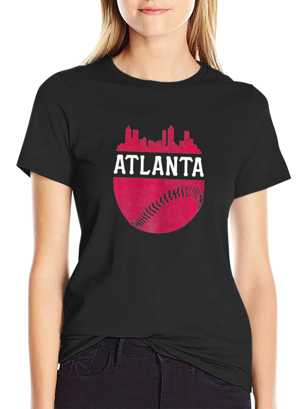 Atlanta Skyline Baseball T-Shirt product image 2