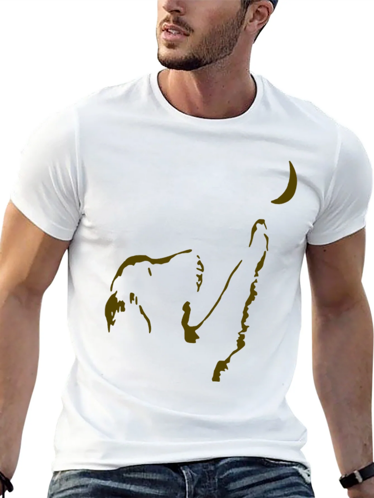 Elephant Reaching for Moon Graphic T-Shirt product image 12
