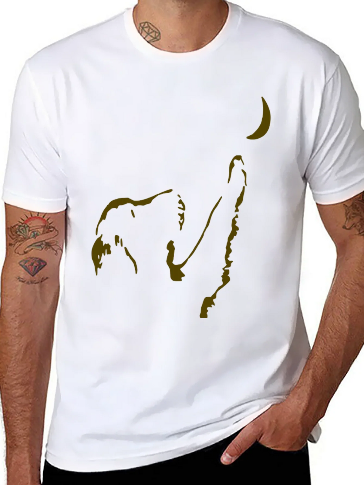 Elephant Reaching for Moon Graphic T-Shirt product image 7