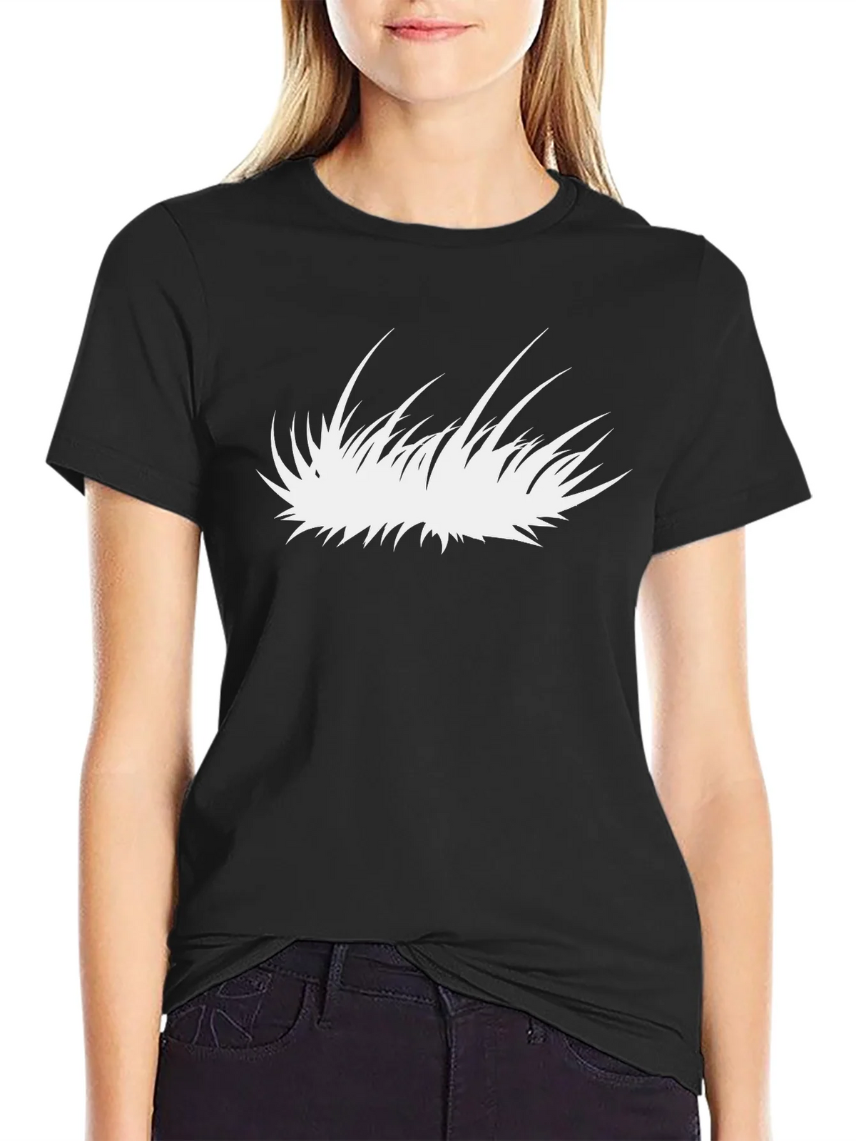 Graphic Tee - Abstract White Blade of Grass Design product image 2