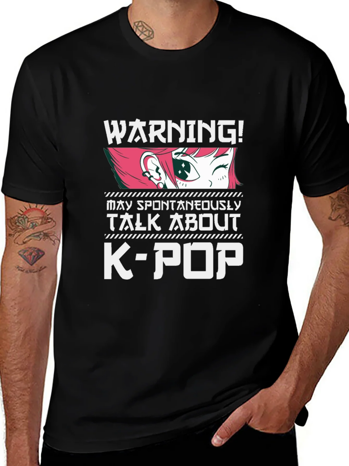 Warning K-Pop Anime Fan T-Shirt product image 1