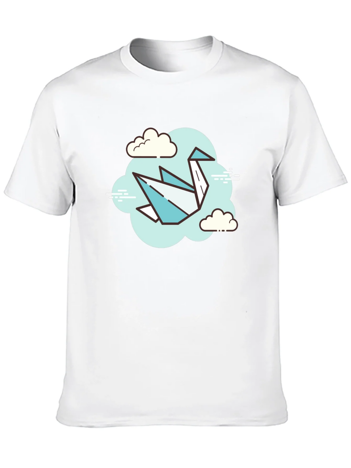Origami Crane Cloud T-Shirt - Artistic Tee product image 9