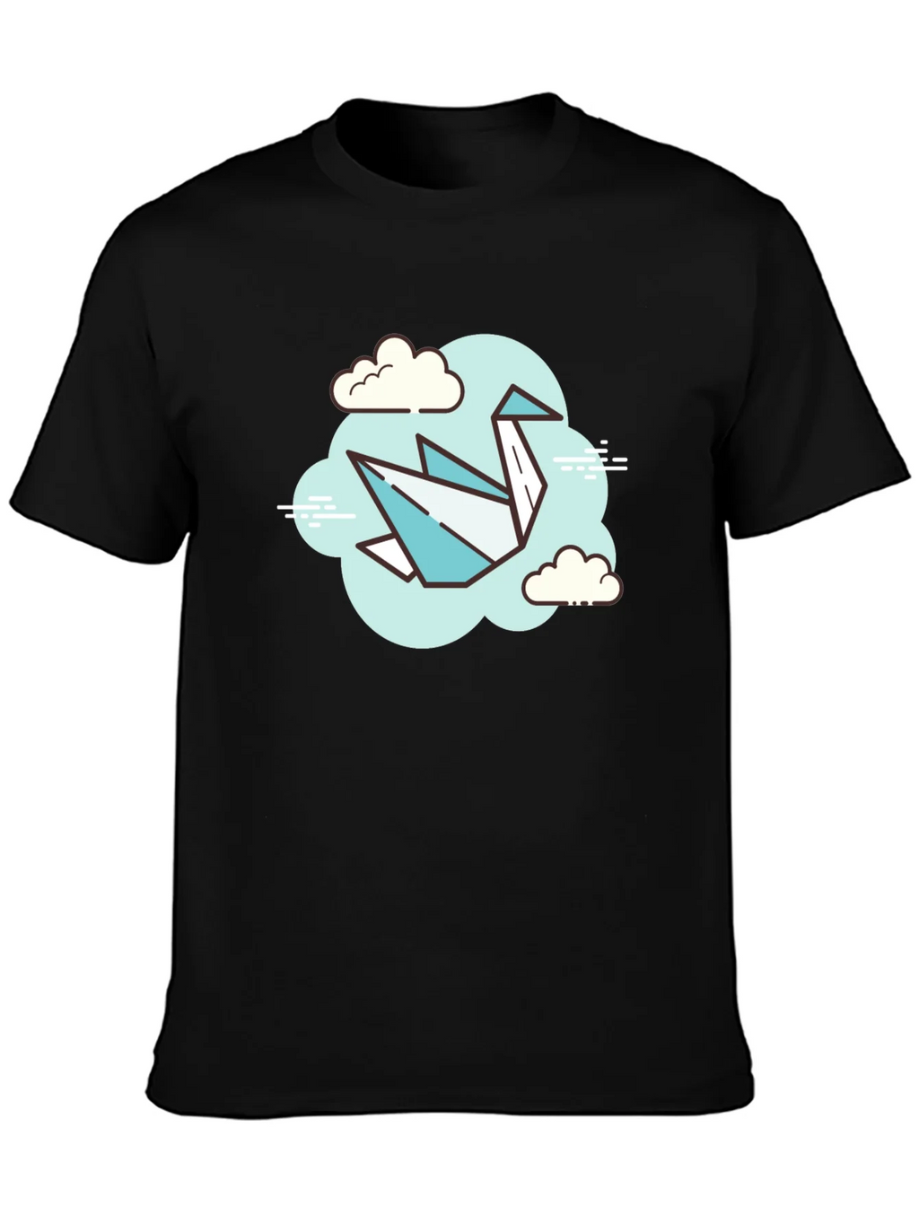 Origami Crane Cloud T-Shirt - Artistic Tee product image 3