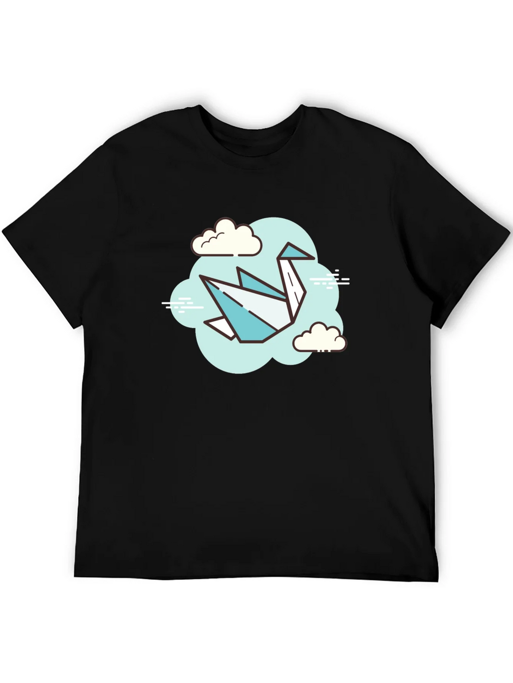 Origami Crane Cloud T-Shirt - Artistic Tee product image 5