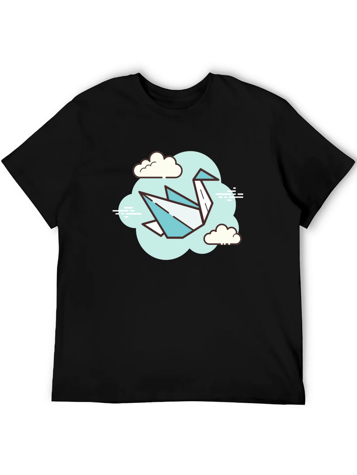Origami Crane Cloud T-Shirt - Artistic Tee product image 5