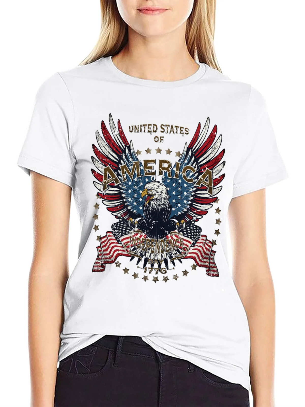 USA Eagle Independence Day T-Shirt product image 8