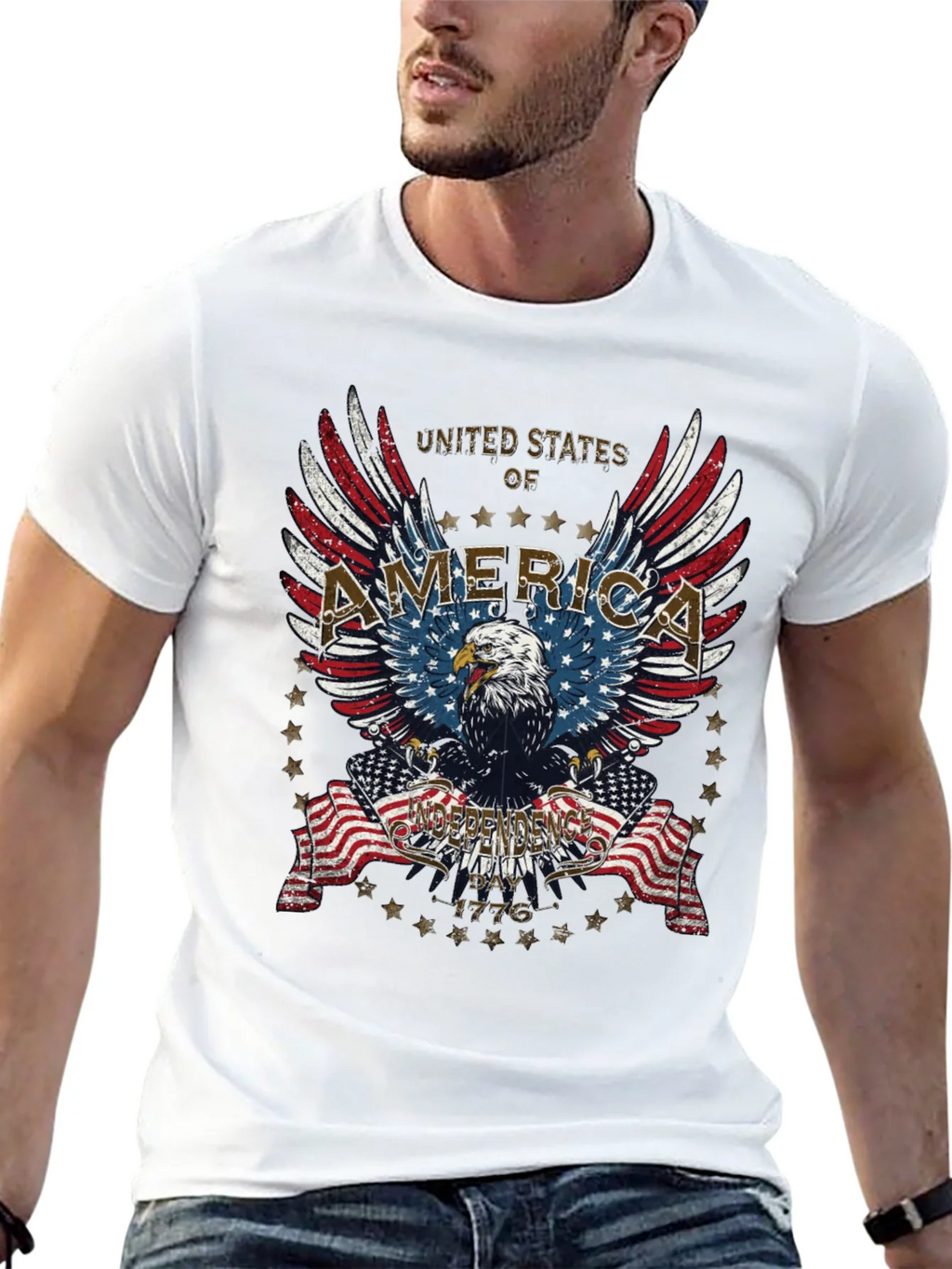 USA Eagle Independence Day T-Shirt product image 12