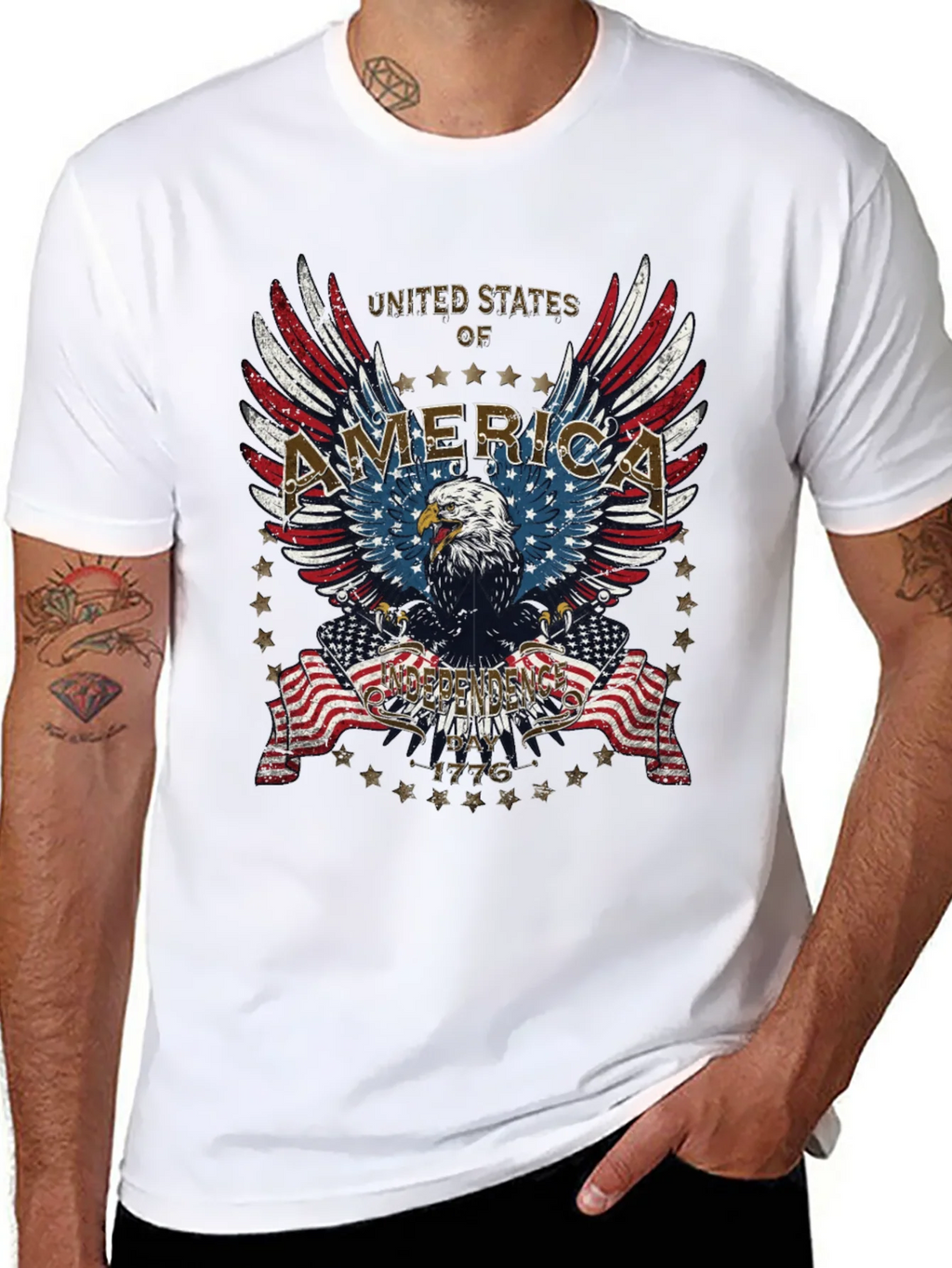 USA Eagle Independence Day T-Shirt product image 7