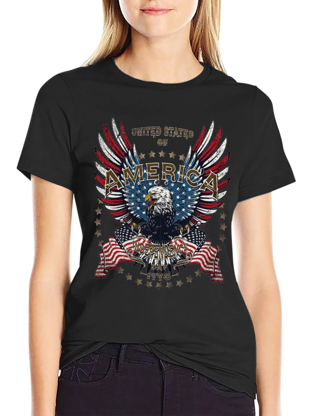 USA Eagle Independence Day T-Shirt product image 2