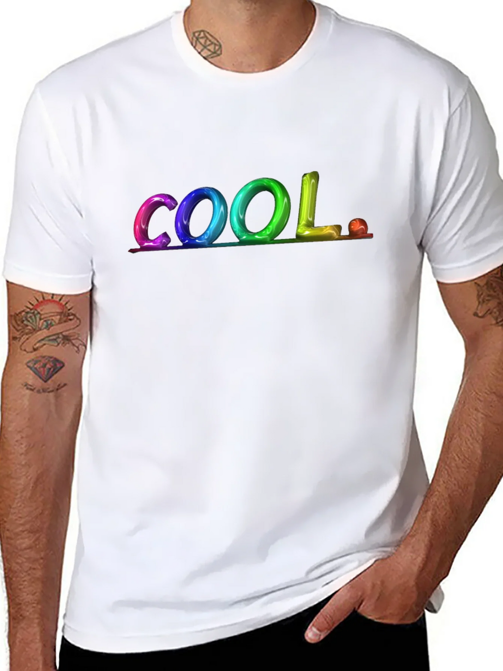 Cool Graphic Print Black T-Shirt product image 7