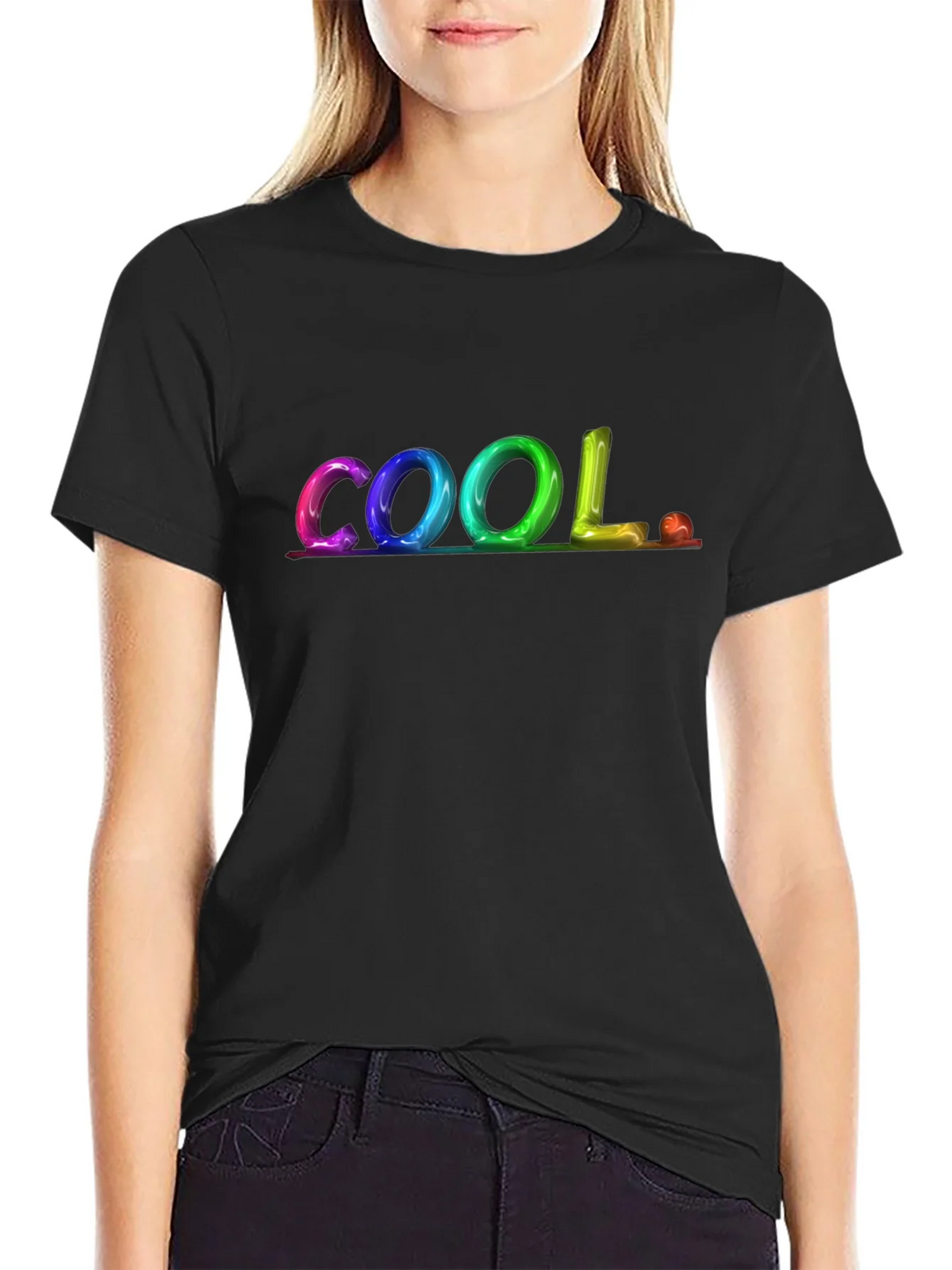Cool Graphic Print Black T-Shirt product image 2
