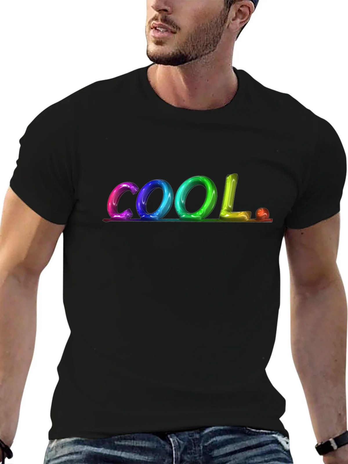 Cool Graphic Print Black T-Shirt product image 6