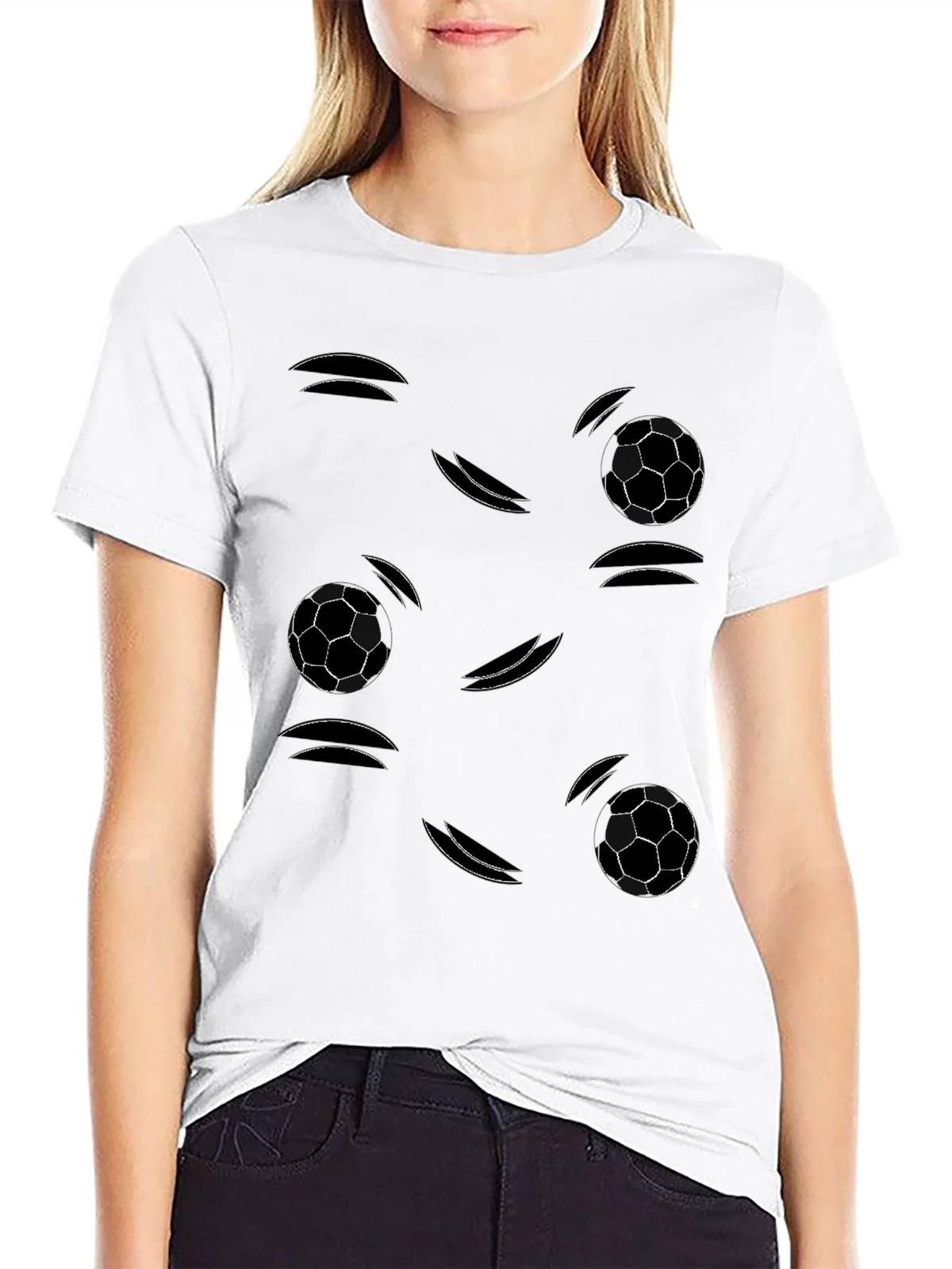 Soccer Ball Motion Graphic Tee - Black product image 8