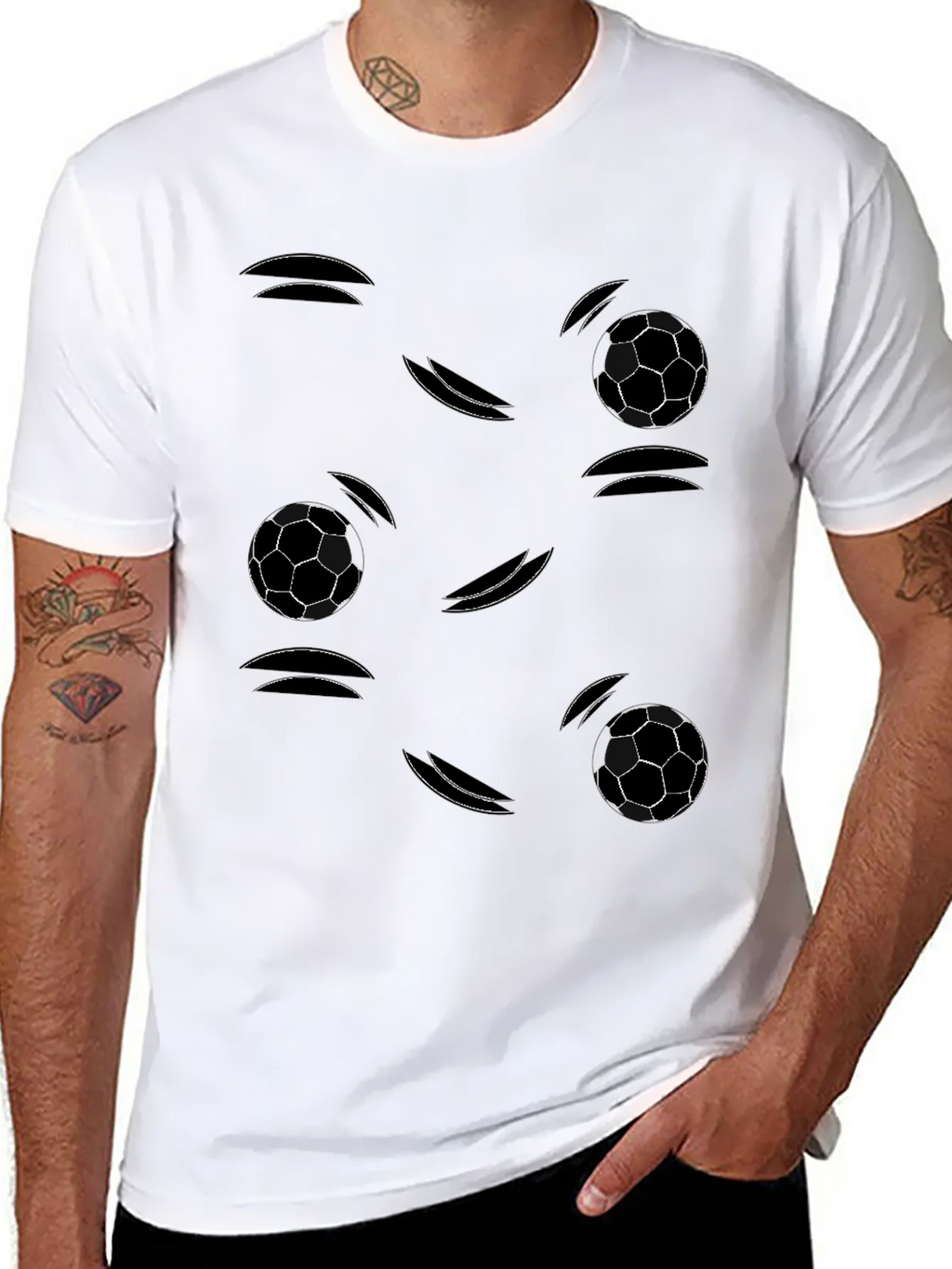 Soccer Ball Motion Graphic Tee - Black product image 7