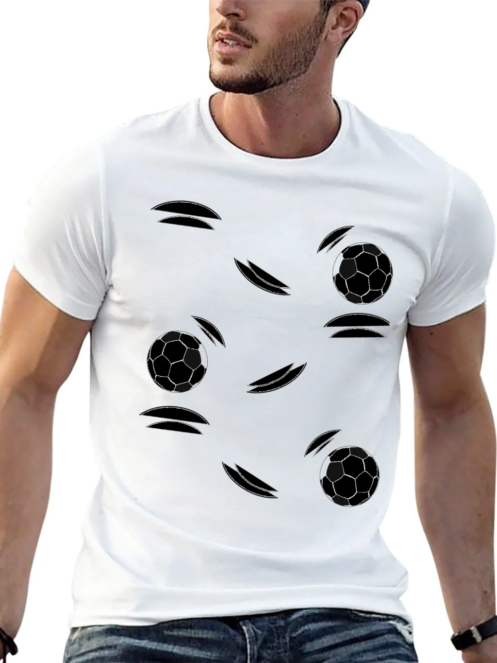 Soccer Ball Motion Graphic Tee - Black product image 12