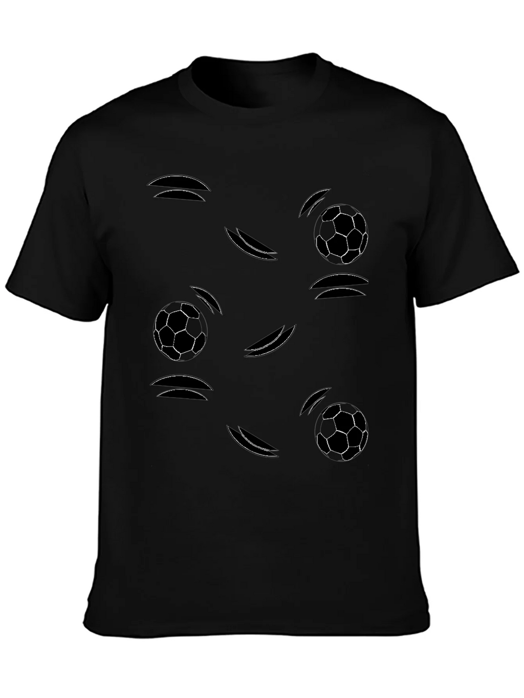 Soccer Ball Motion Graphic Tee - Black product image 3