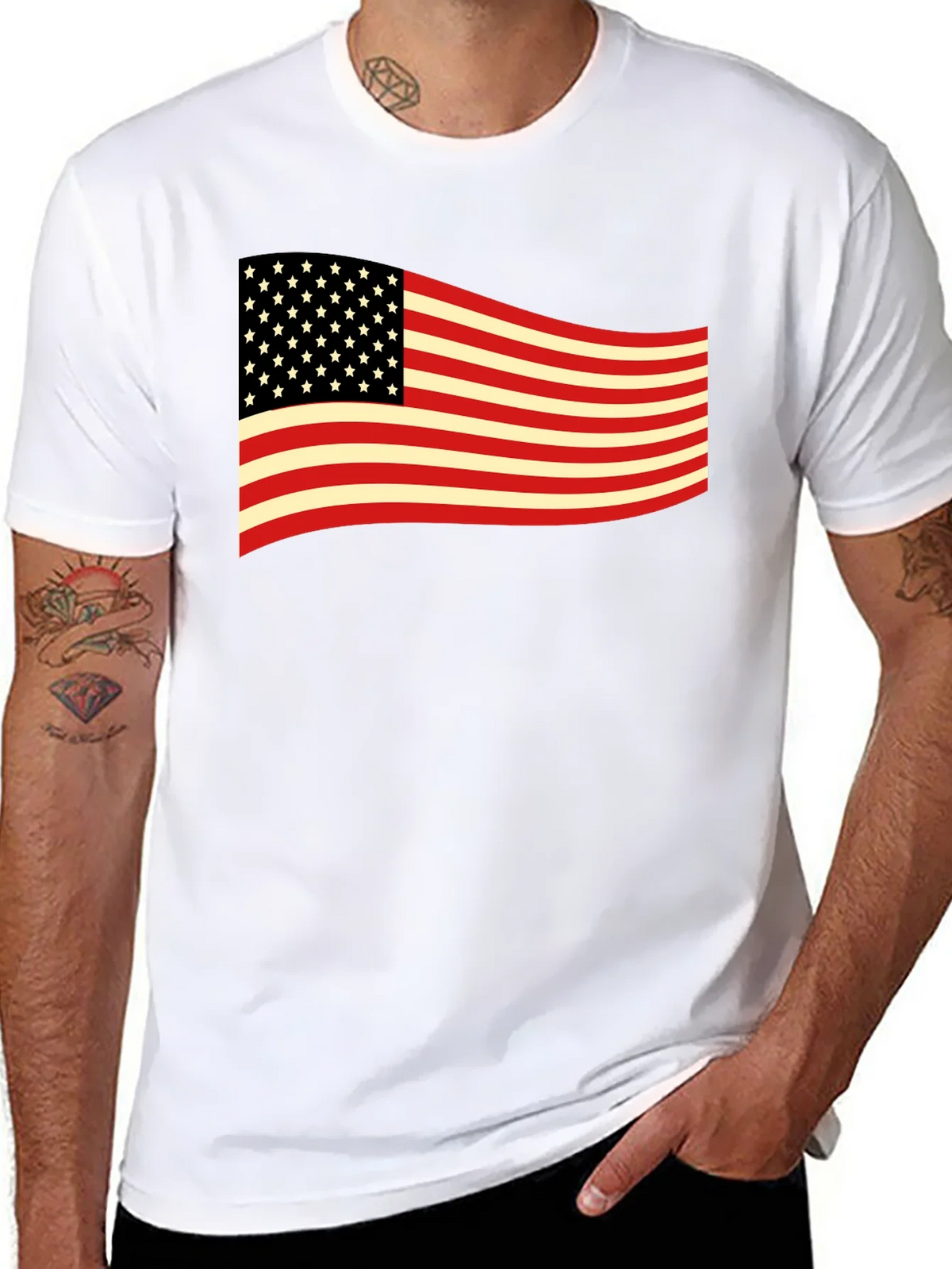 American Flag Graphic Tee - Patriotic USA T-Shirt product image 7