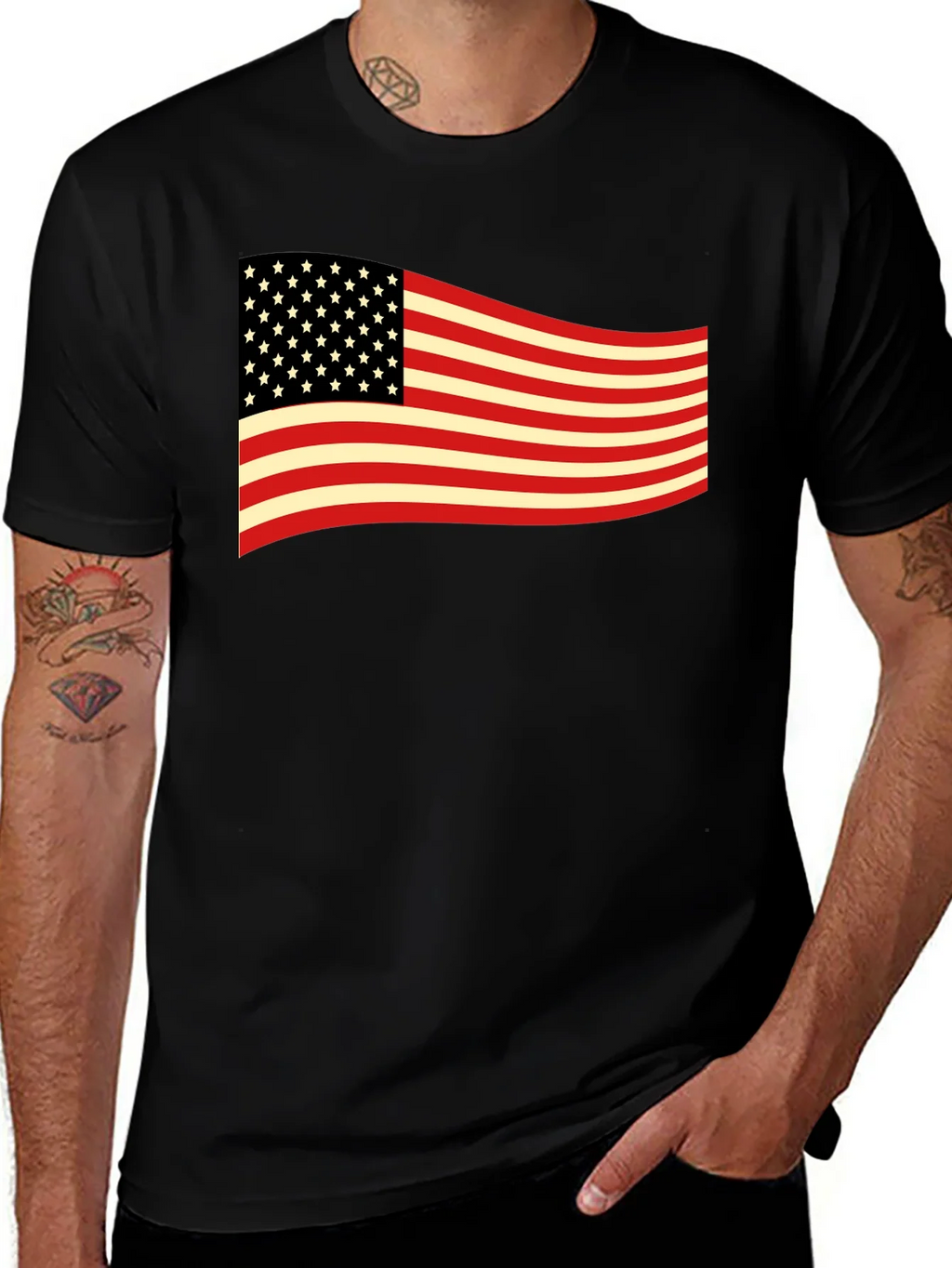 American Flag Graphic Tee - Patriotic USA T-Shirt product image 1