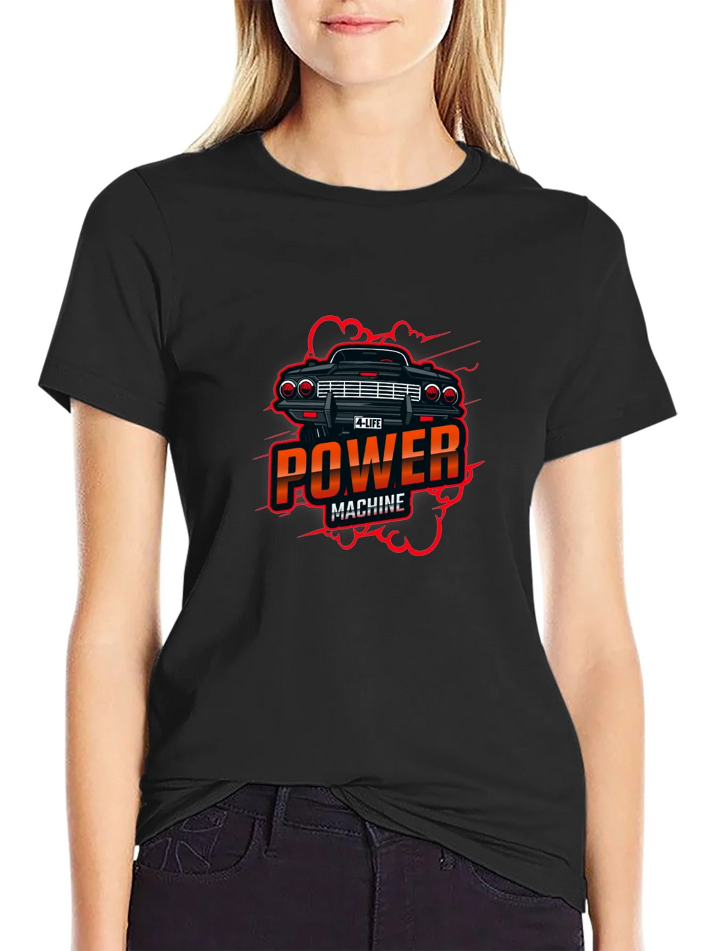 Power Machine Graphic Black T-Shirt product image 2