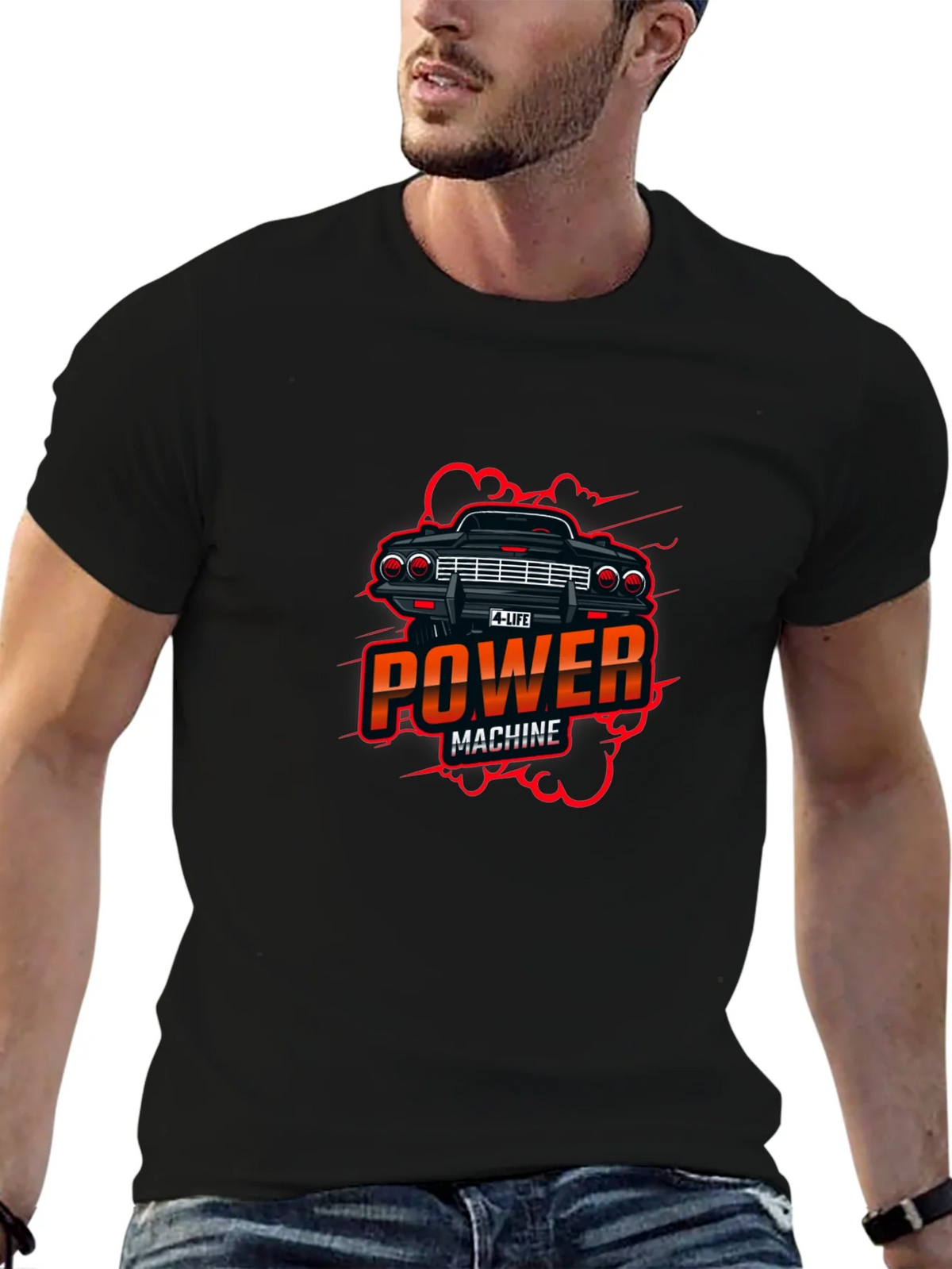 Power Machine Graphic Black T-Shirt product image 6