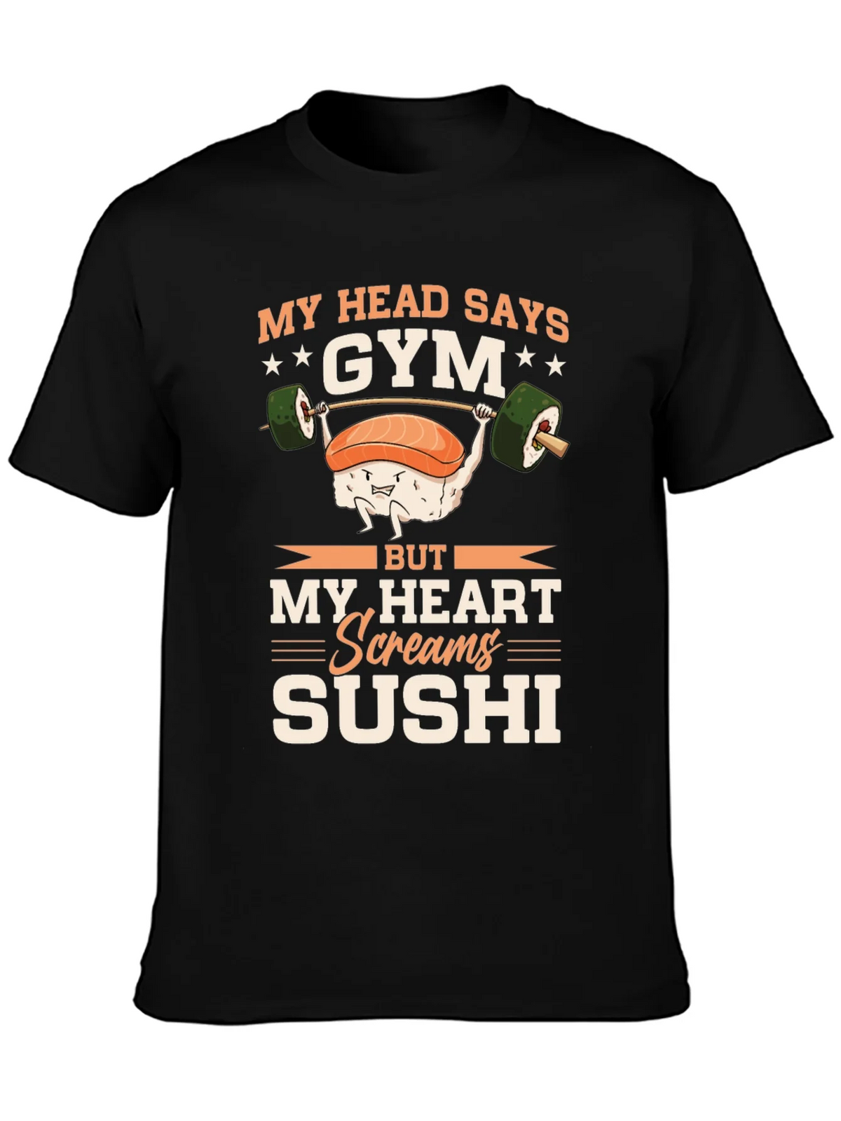 Gym & Sushi Graphic Tee - Workout Foodie Shirt product image 3