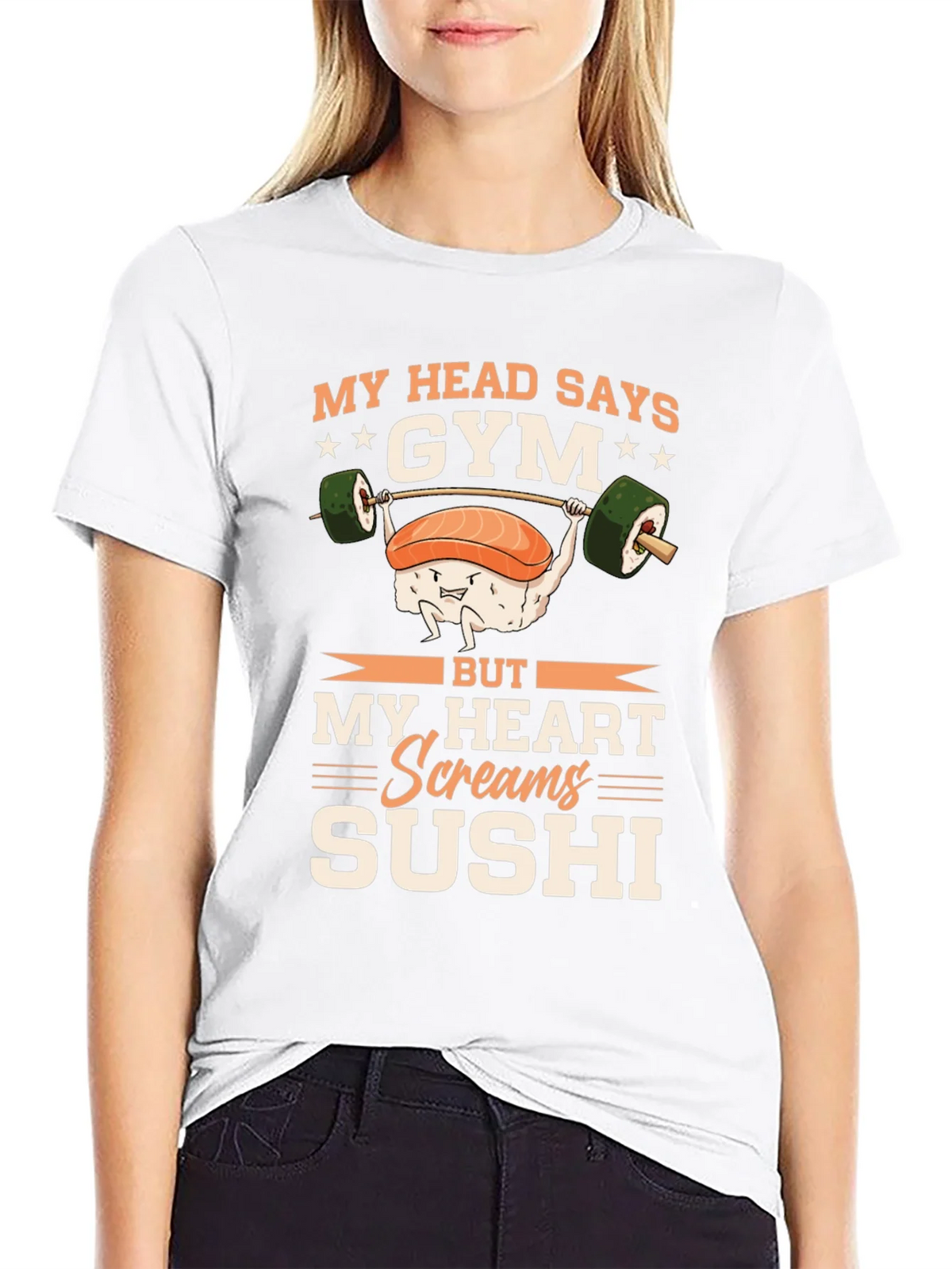 Gym & Sushi Graphic Tee - Workout Foodie Shirt product image 7