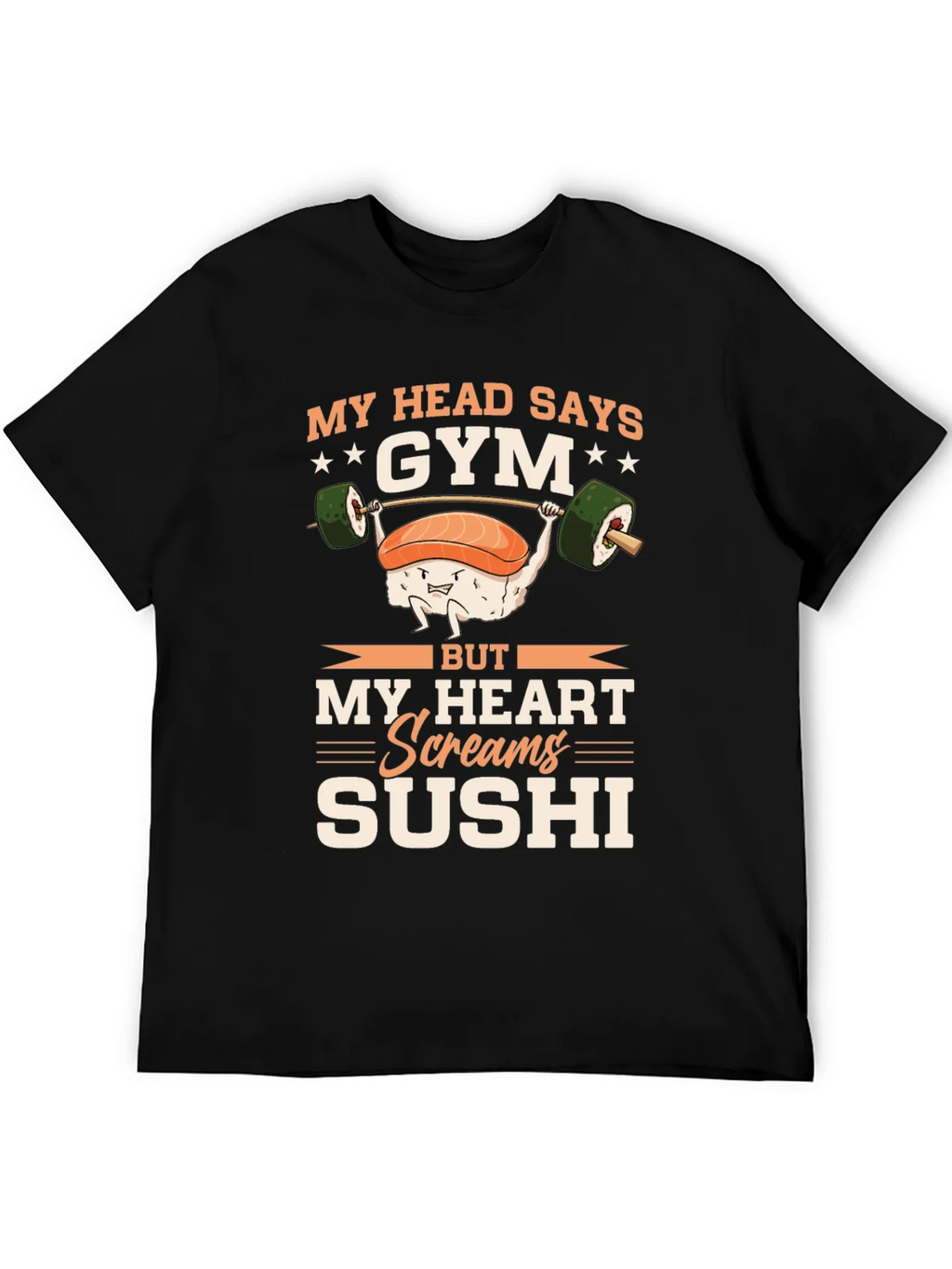 Gym & Sushi Graphic Tee - Workout Foodie Shirt product image 5
