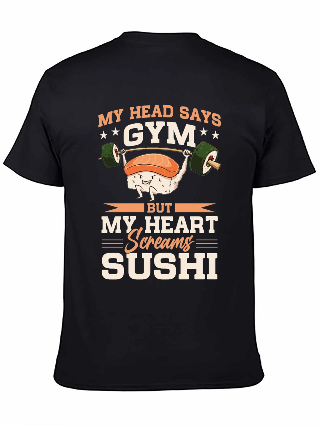 Gym & Sushi Graphic Tee - Workout Foodie Shirt product image 4
