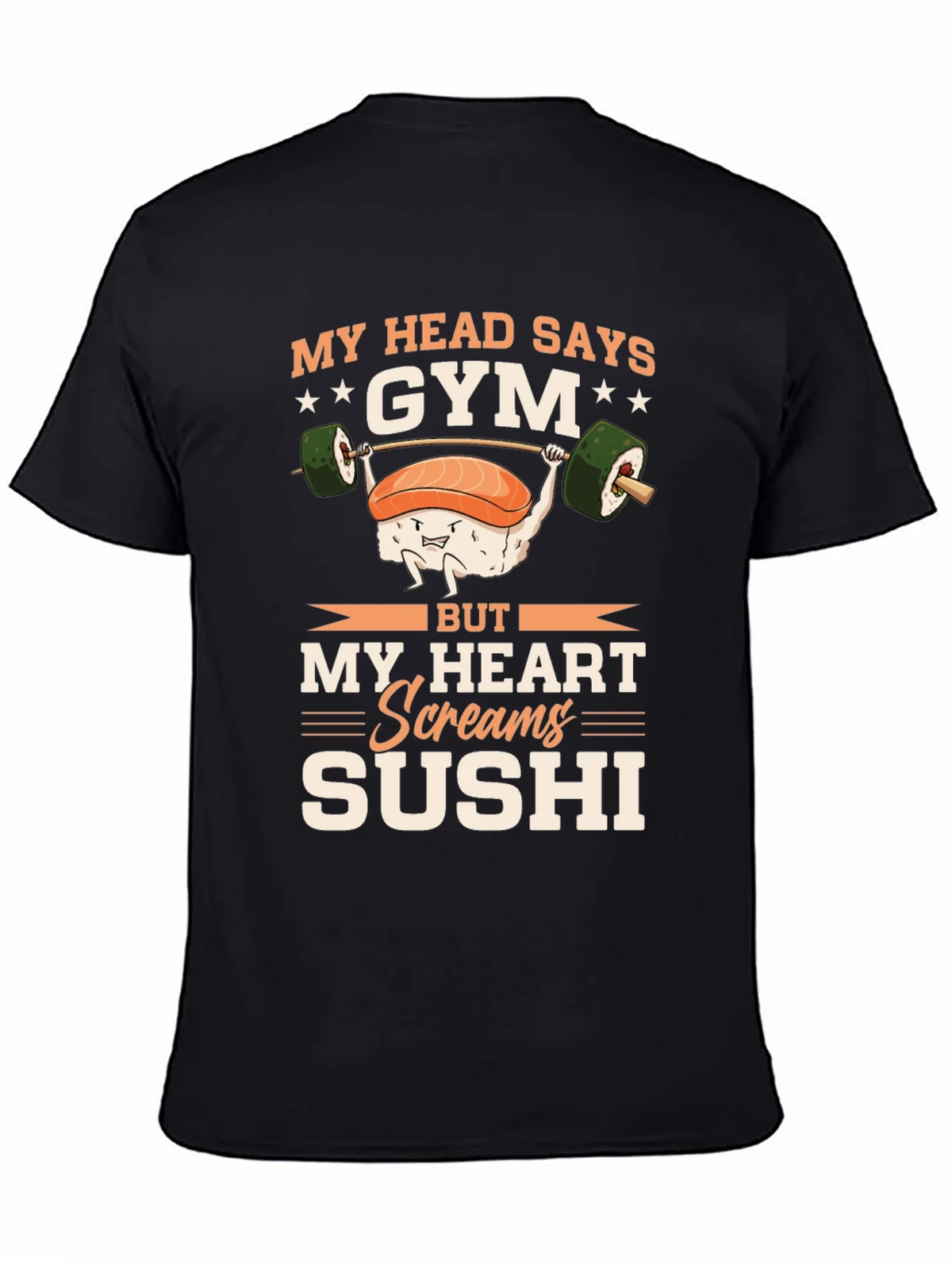 Gym & Sushi Graphic Tee - Workout Foodie Shirt product image 4