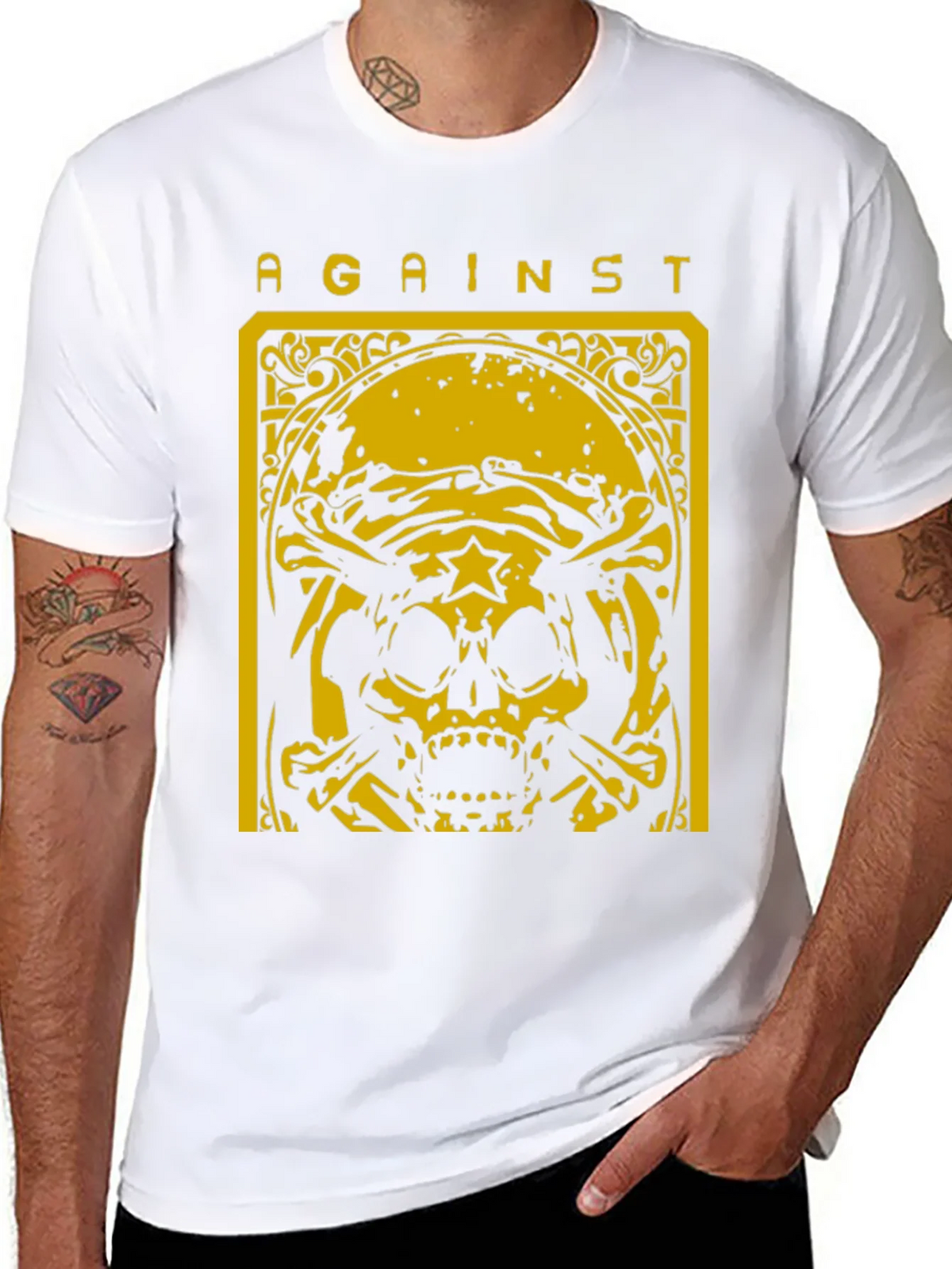 Against Skull Graphic T-Shirt - Black product image 7