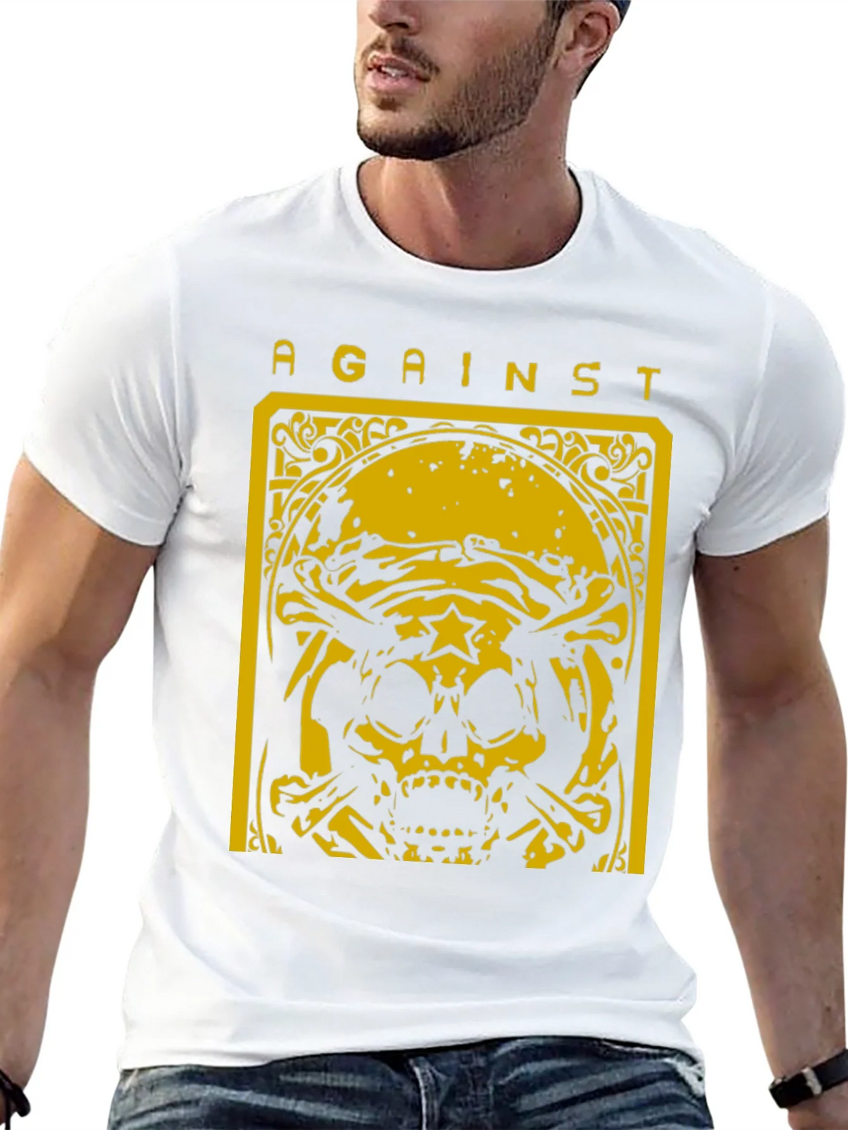 Against Skull Graphic T-Shirt - Black product image 12