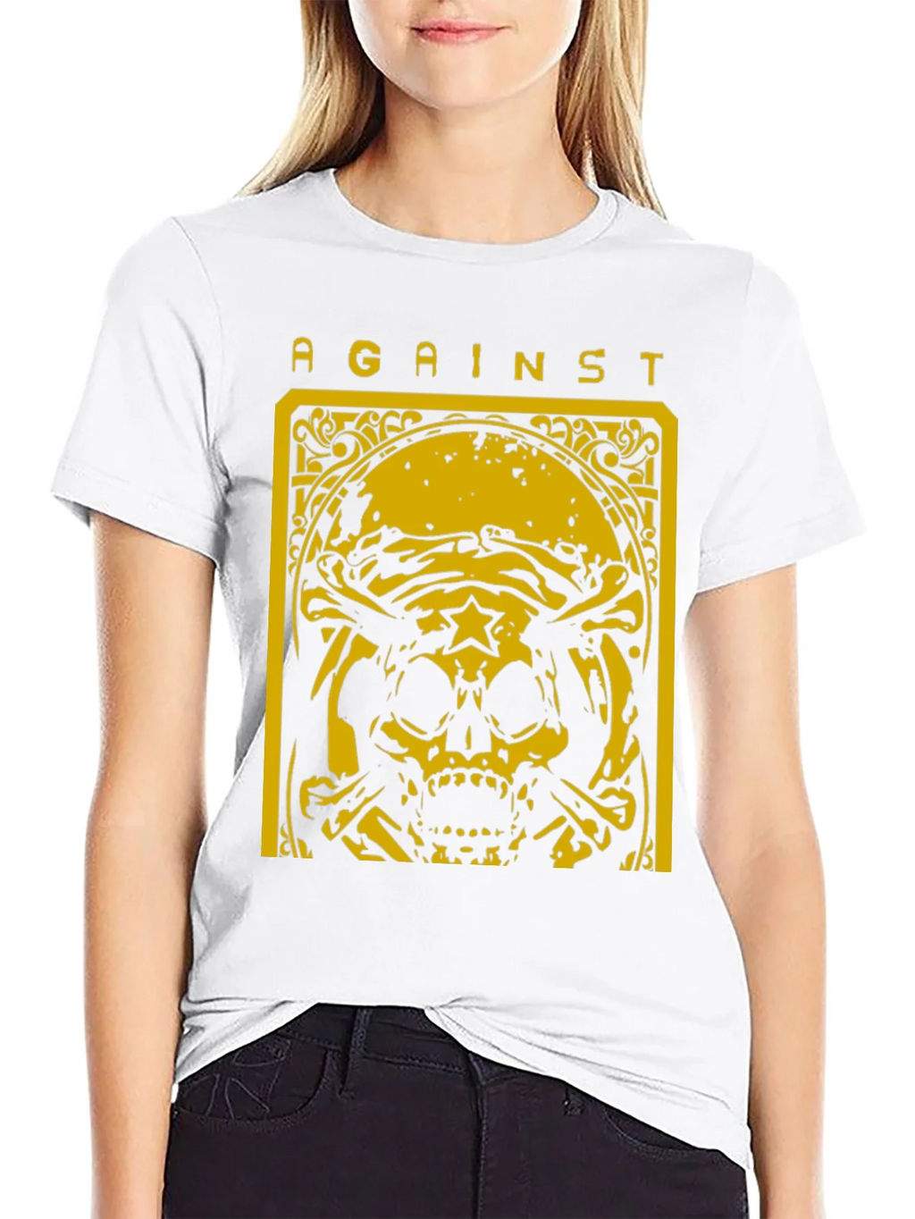 Against Skull Graphic T-Shirt - Black product image 8