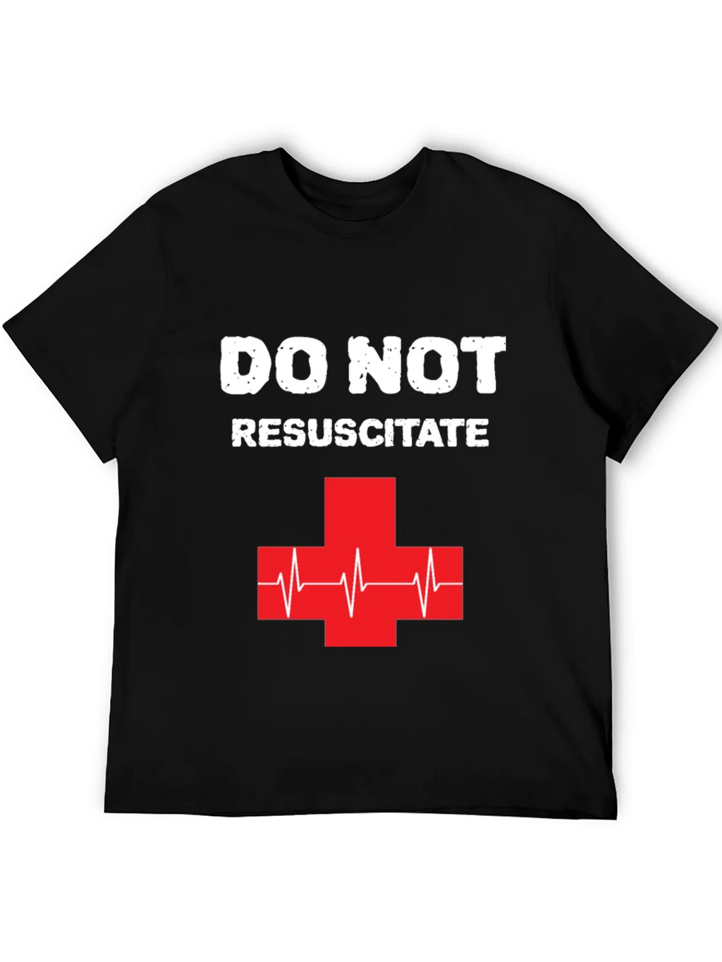 Do Not Resuscitate Graphic T-Shirt - Black Cotton Tee product image 5